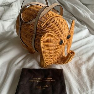 Kate Spade Strut Your Stuff Wicker Elephant Bag